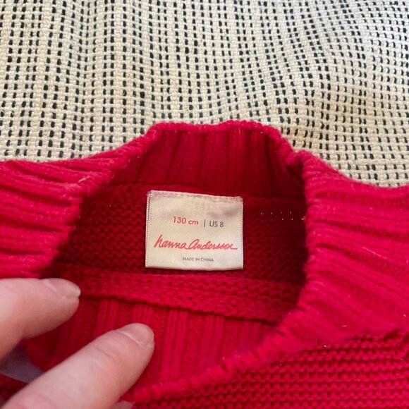 Hanna Andersson Red Pocket Sweater Dress - Picture 3 of 4